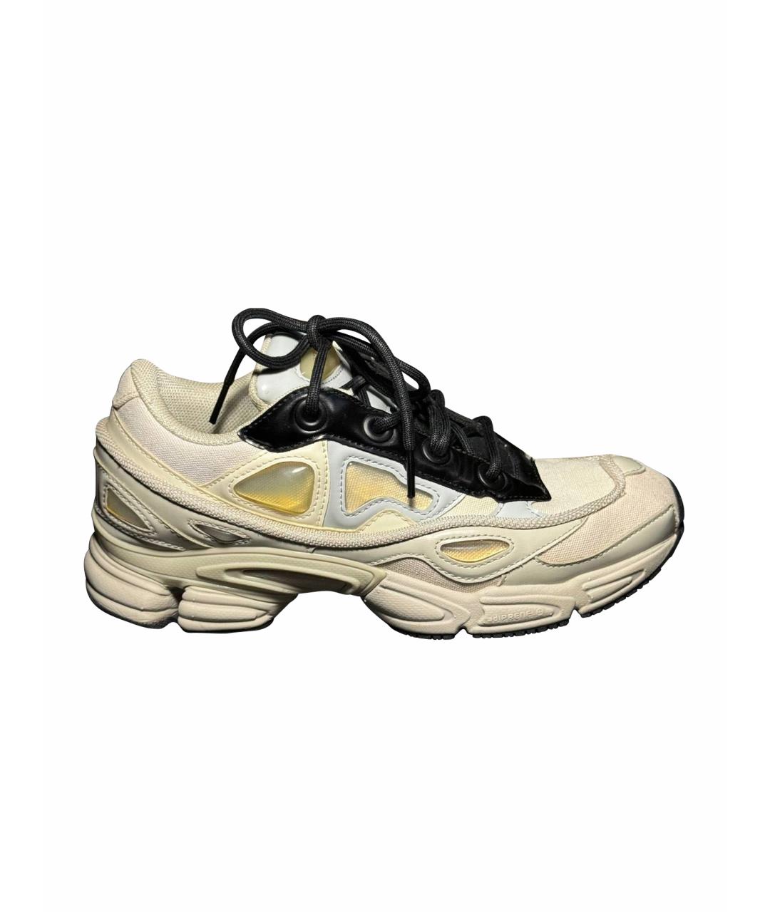 ADIDAS X RAF SIMONS Белые текстильные низкие кроссовки / кеды, фото 1