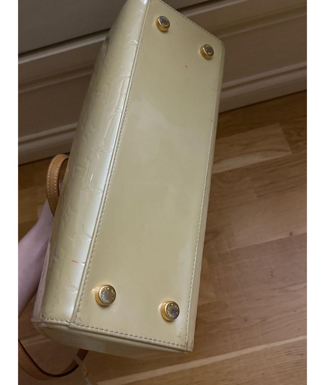 LOUIS VUITTON Бежевая кожаная сумка тоут, фото 5