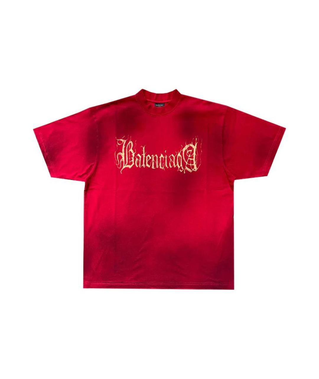 BALENCIAGA Красная футболка, фото 6