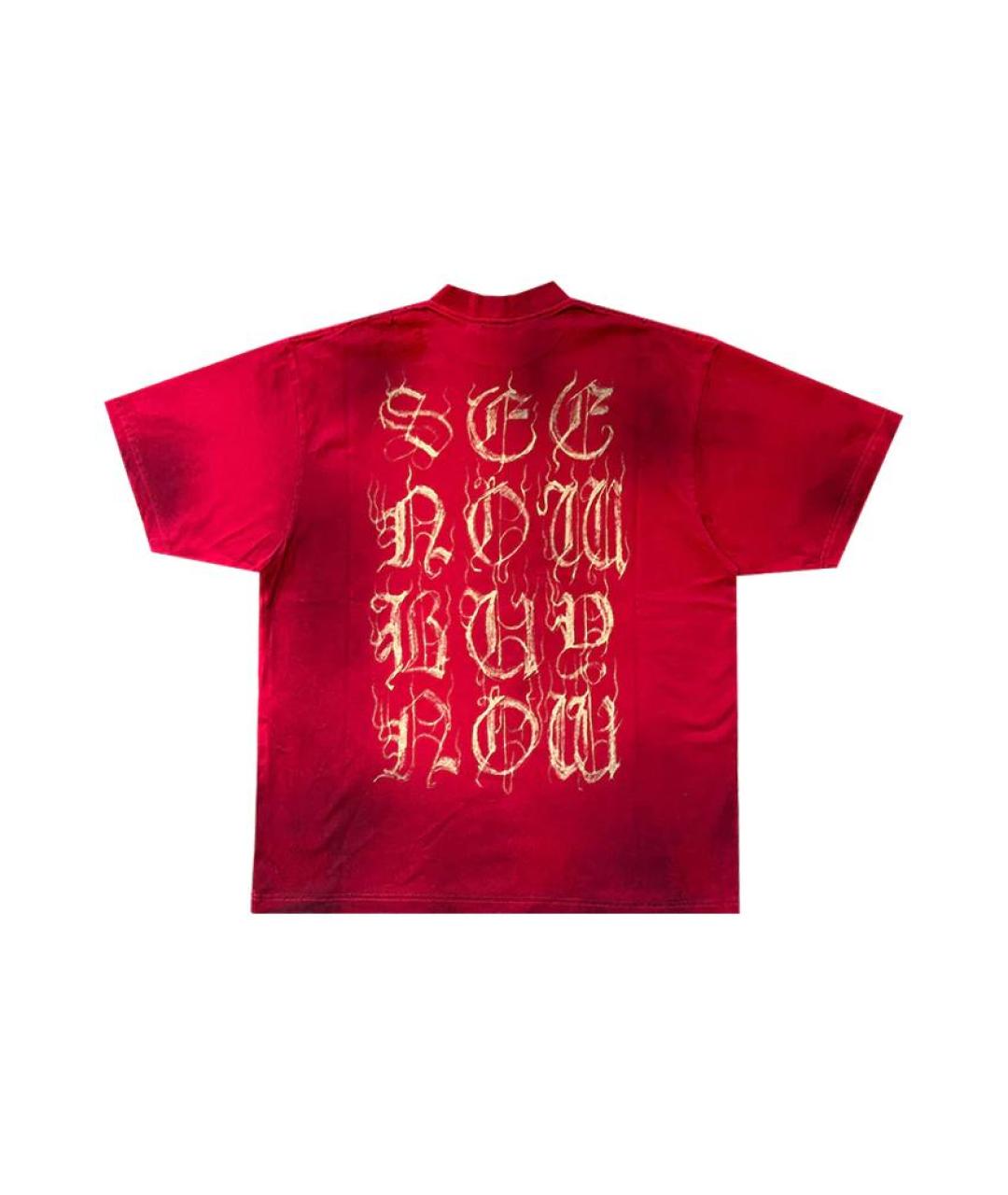 BALENCIAGA Красная футболка, фото 2