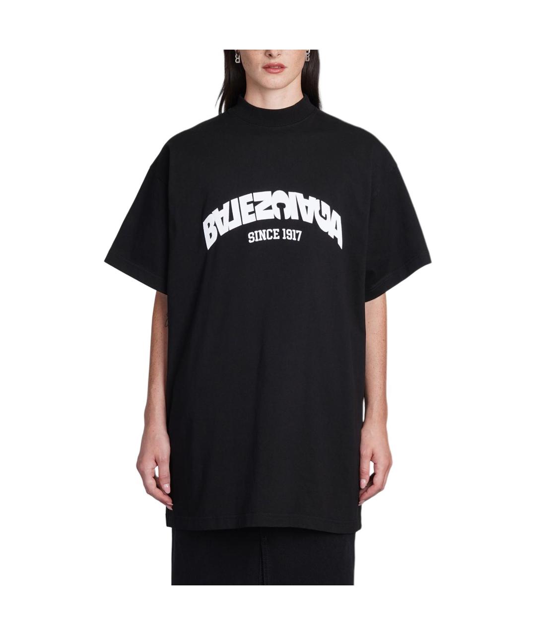 BALENCIAGA Черная футболка, фото 4