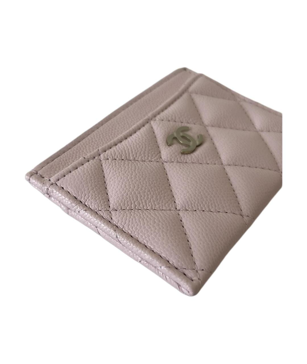 CHANEL Бежевый кожаный кардхолдер, фото 3