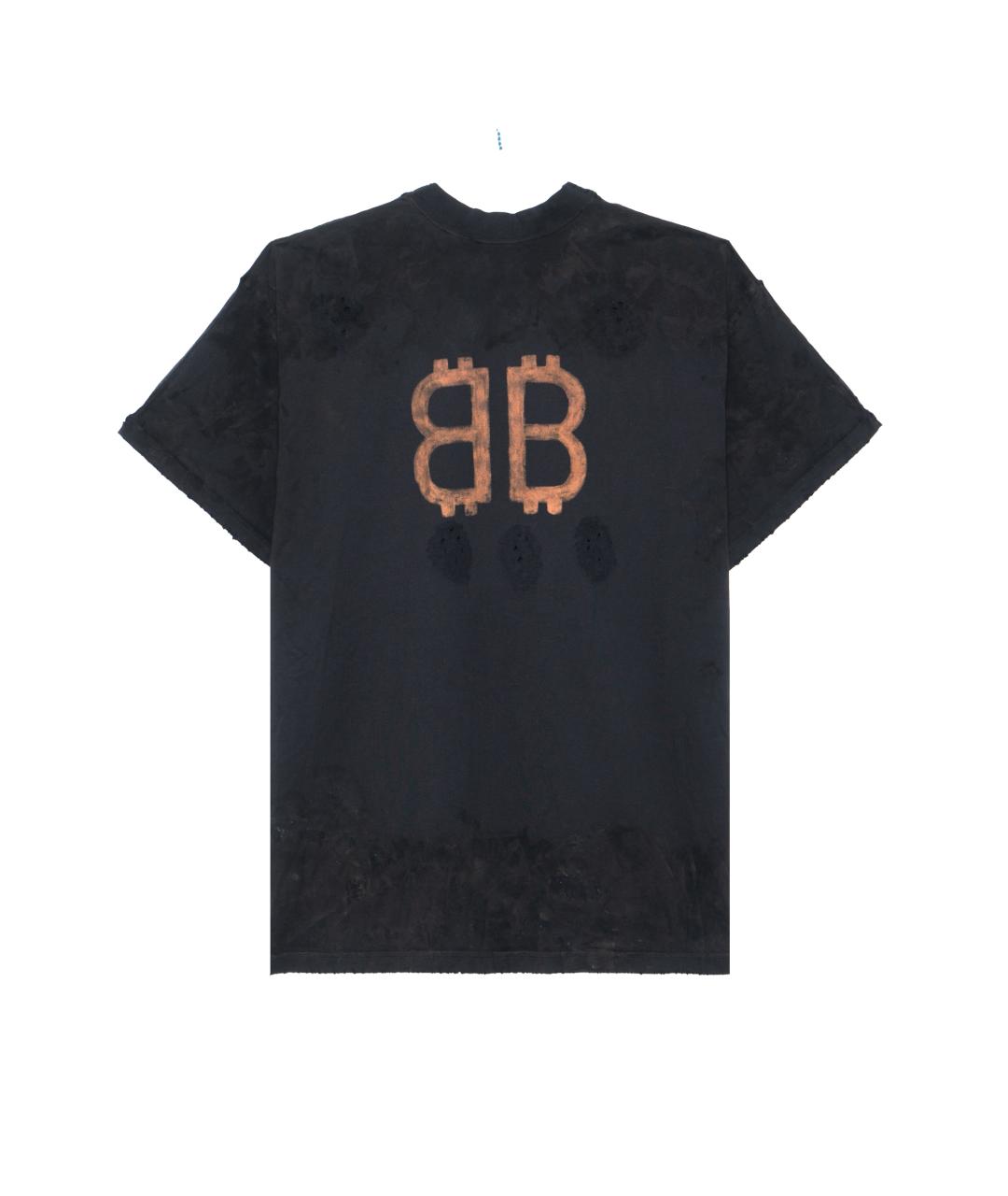 BALENCIAGA Черная футболка, фото 2