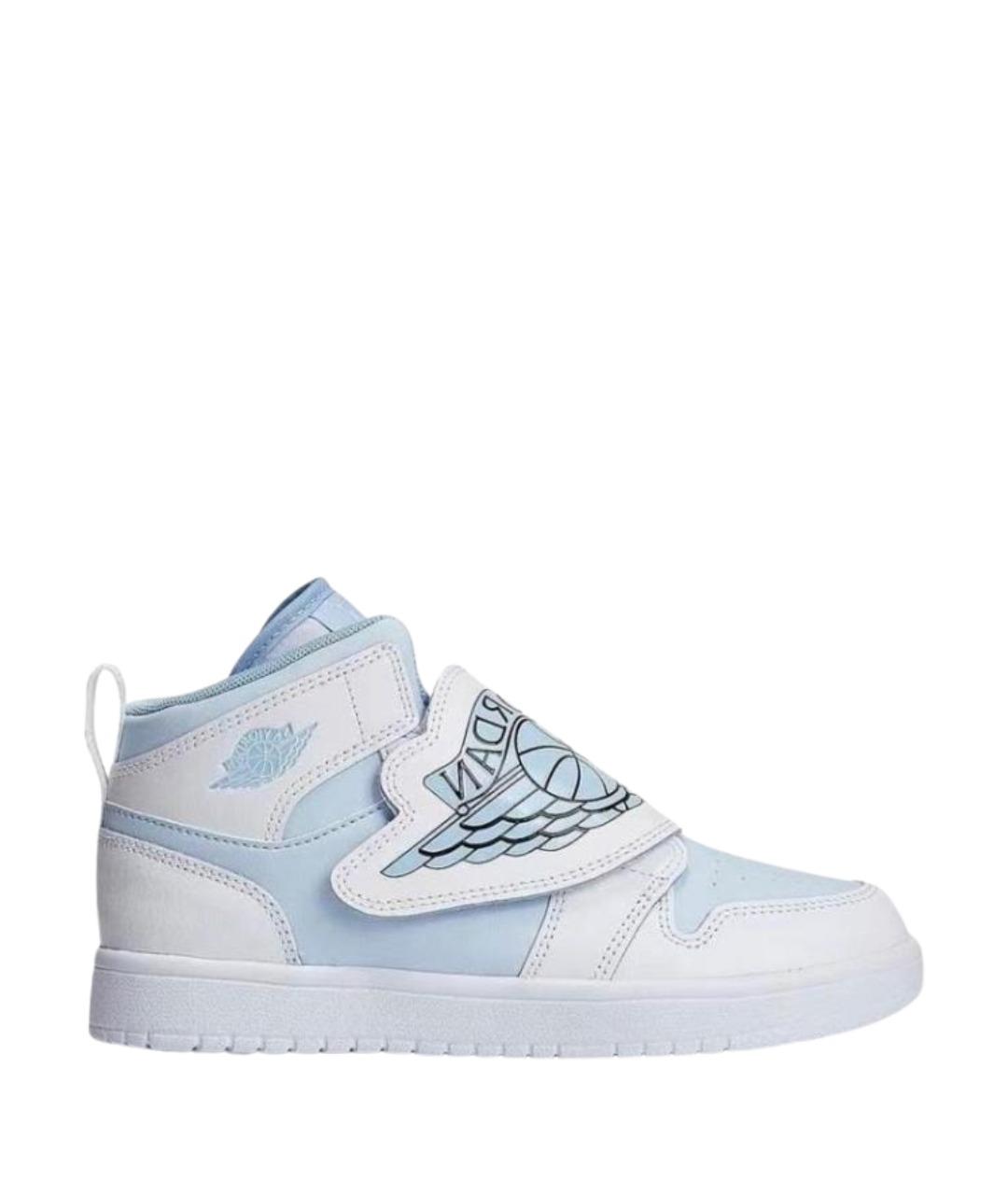 JORDAN Голубые кожаные кеды, фото 1