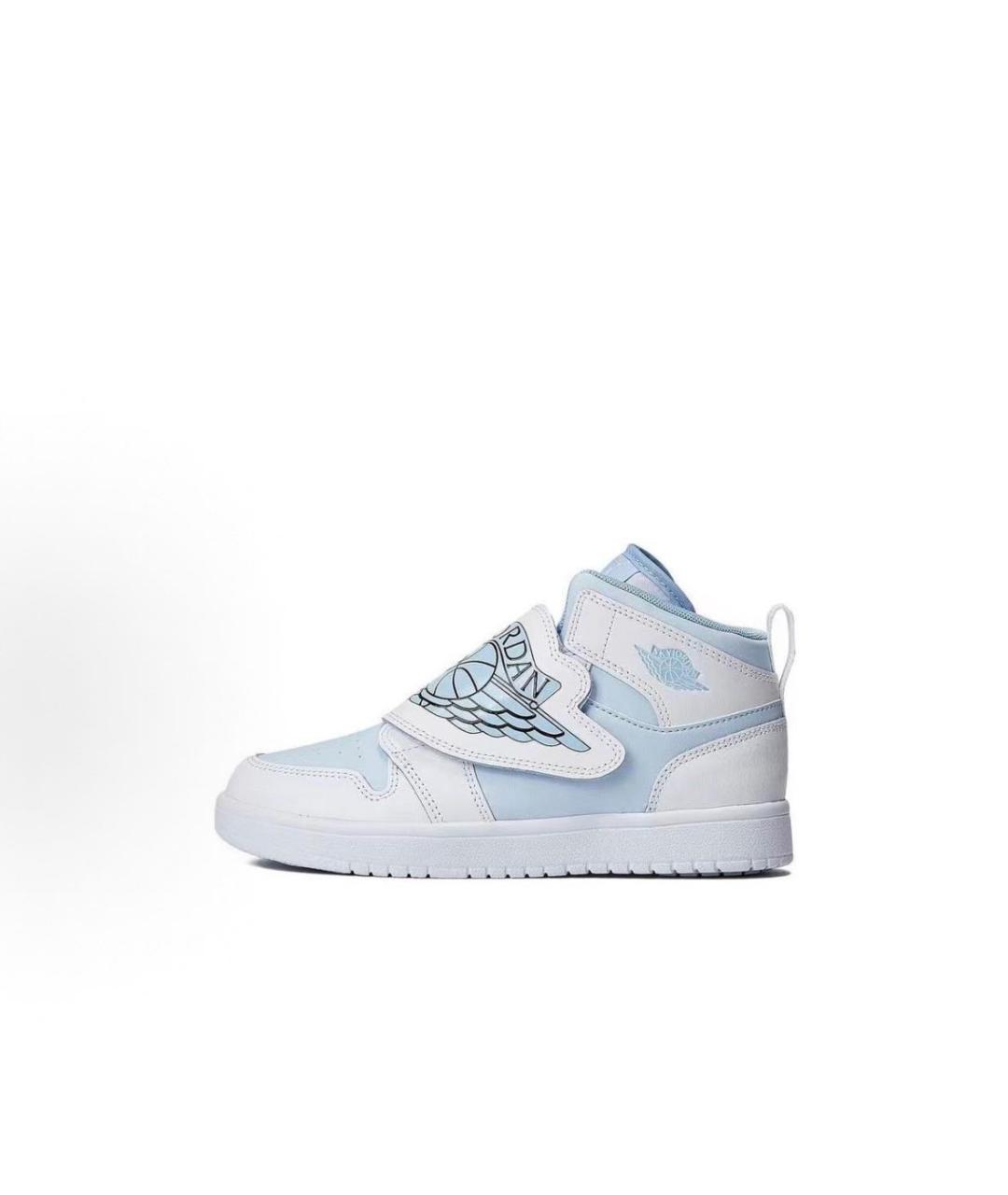 JORDAN Голубые кожаные кеды, фото 3