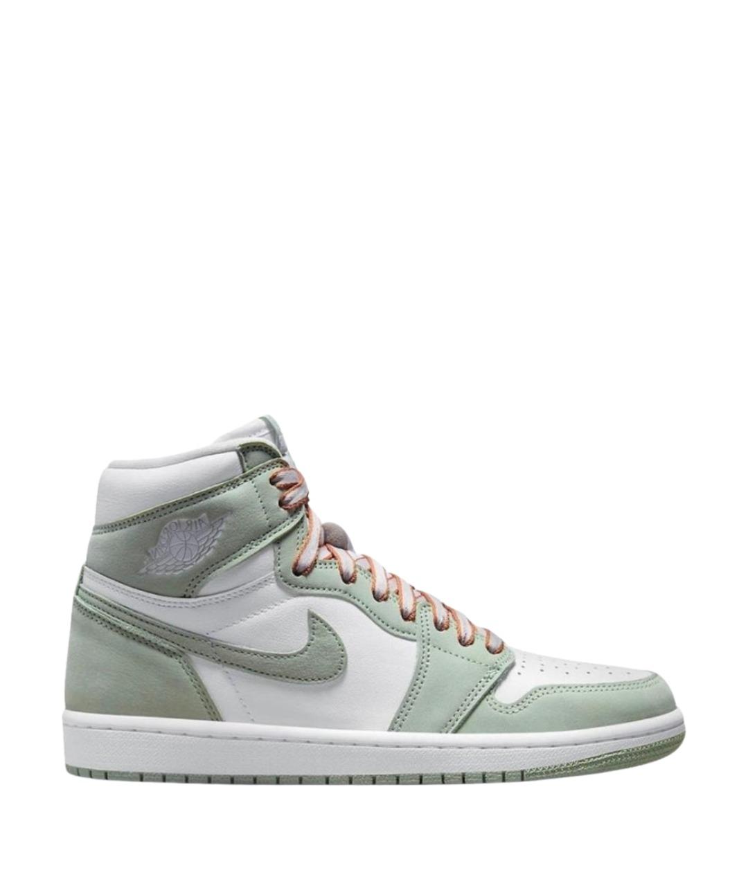 JORDAN Зеленые кожаные кроссовки, фото 1