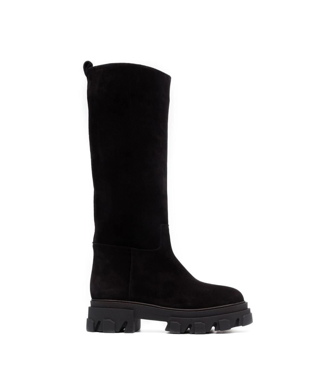 GIABORGHINI Черные замшевые ботфорты, фото 1