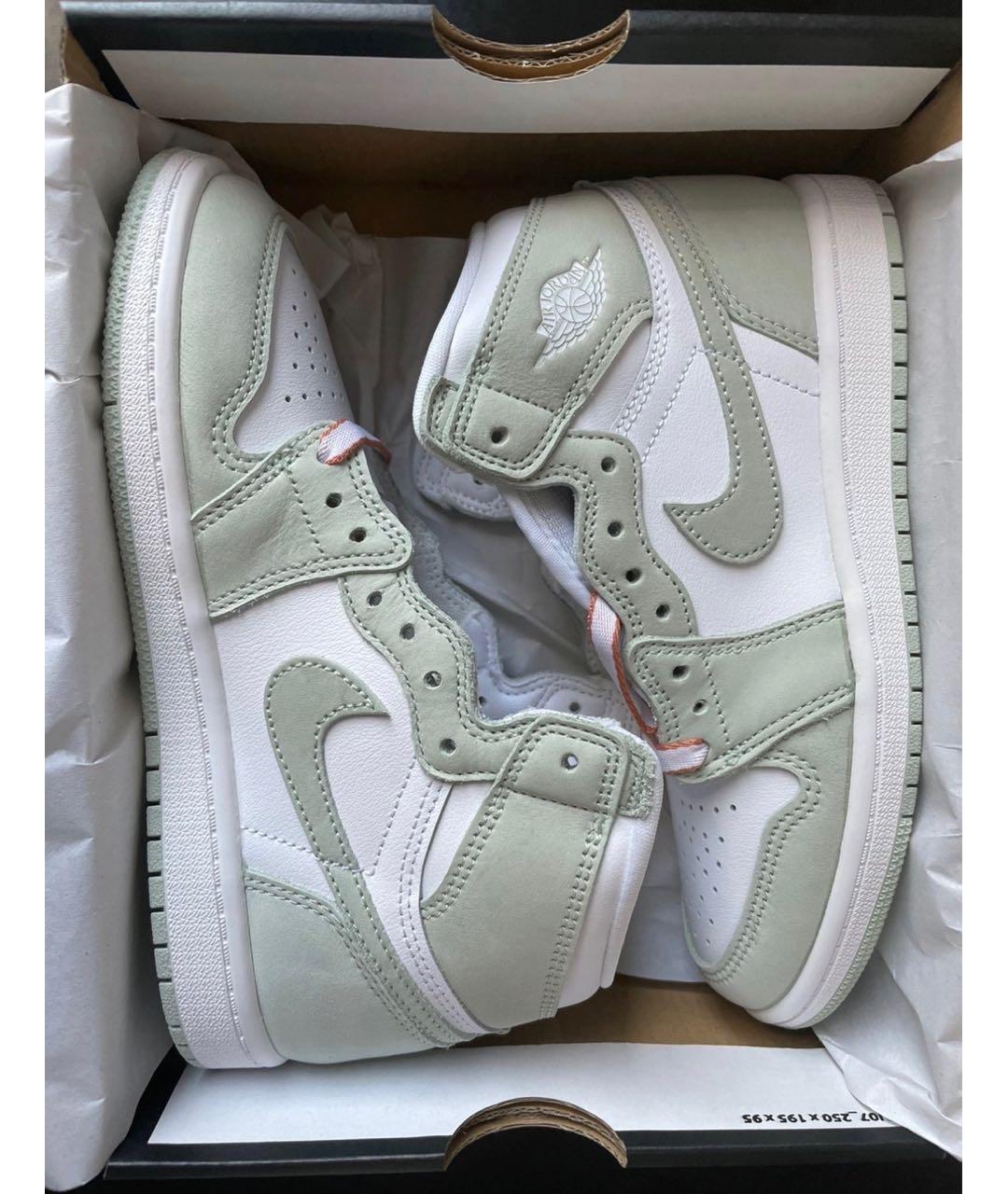 JORDAN Зеленые кожаные кеды, фото 2