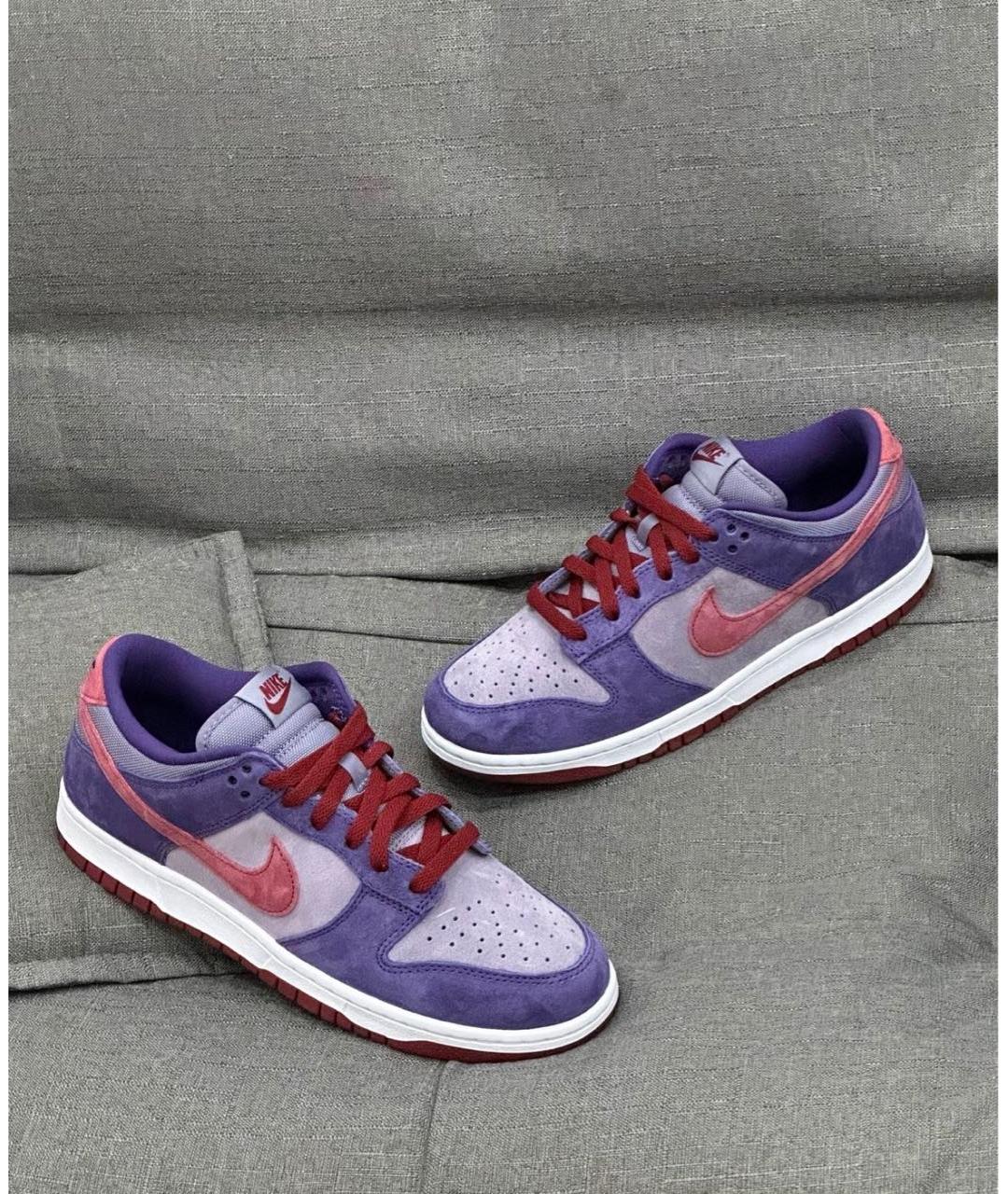 NIKE Фиолетовые замшевые низкие кроссовки / кеды, фото 2