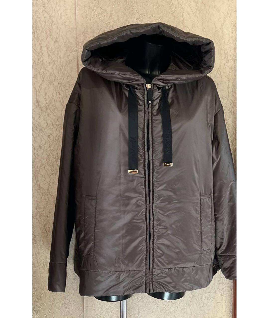 MAX MARA Коричневая полиамидовая куртка, фото 2