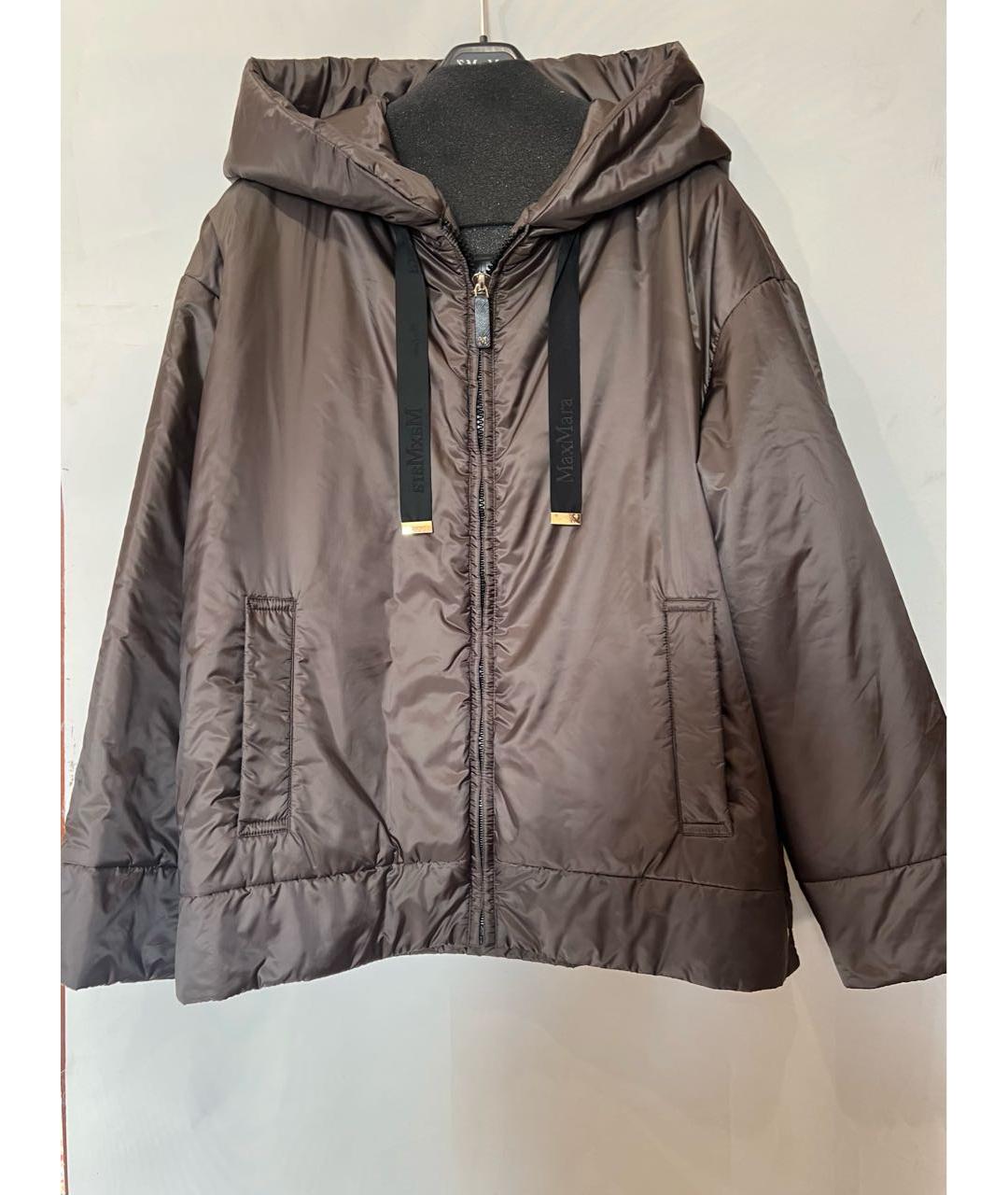 MAX MARA Коричневая полиамидовая куртка, фото 3