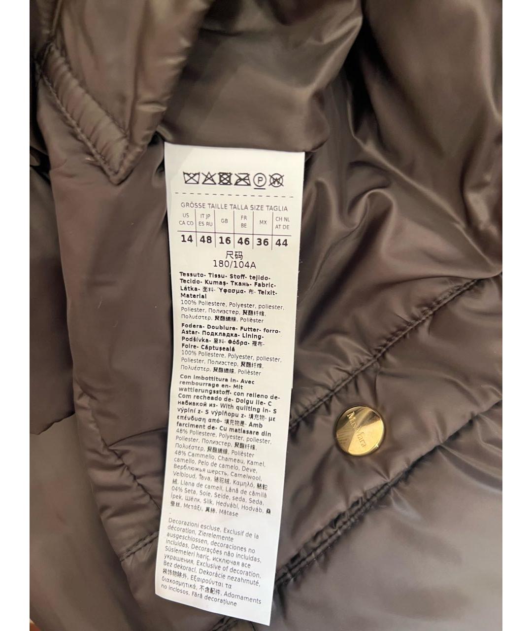 MAX MARA Коричневая полиамидовая куртка, фото 8