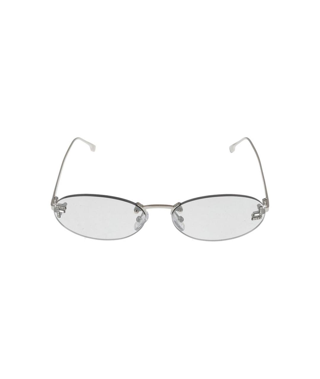 FENDI Серебряные солнцезащитные очки, фото 1