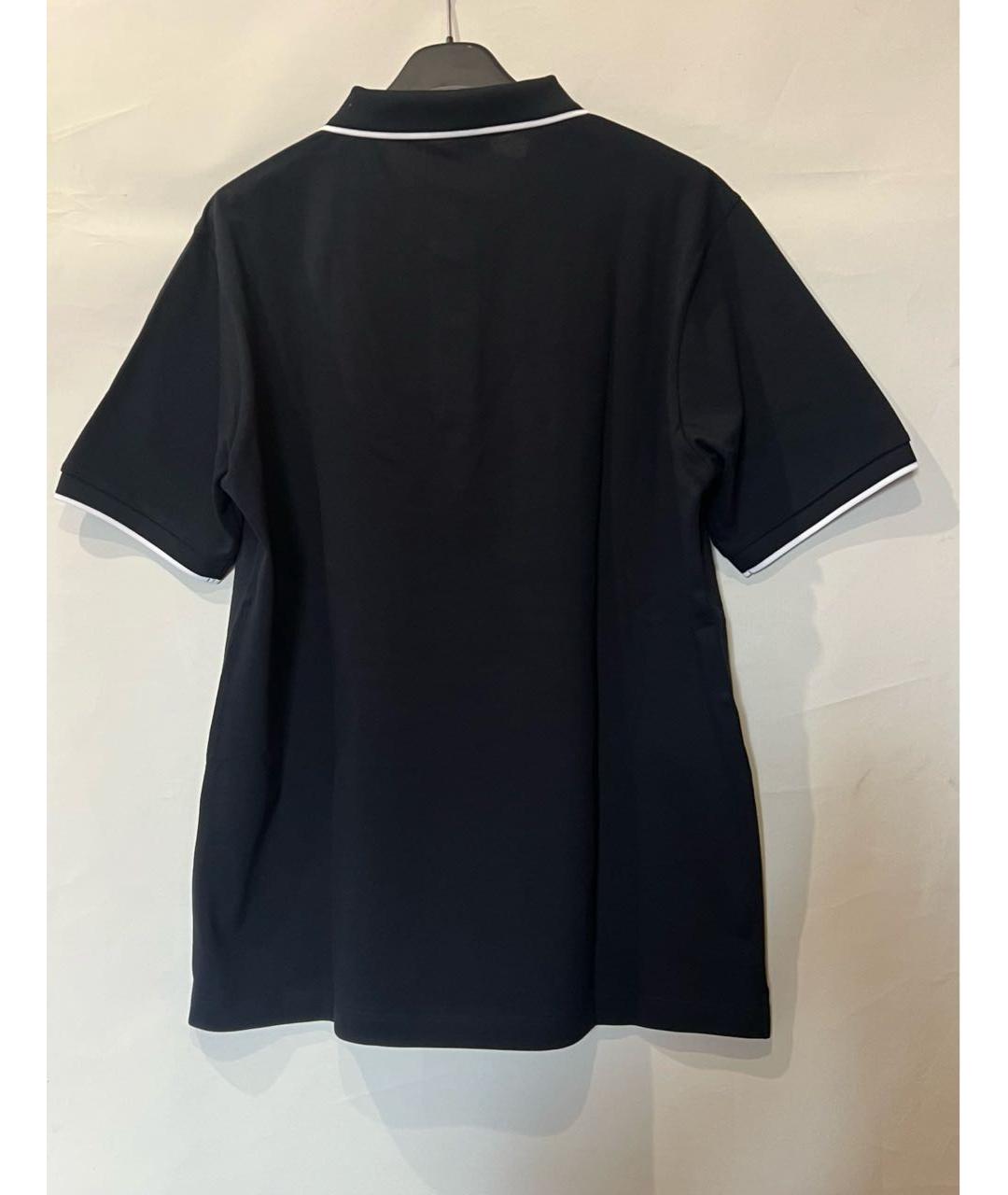 PRADA Темно-синее хлопковое поло с коротким рукавом, фото 2