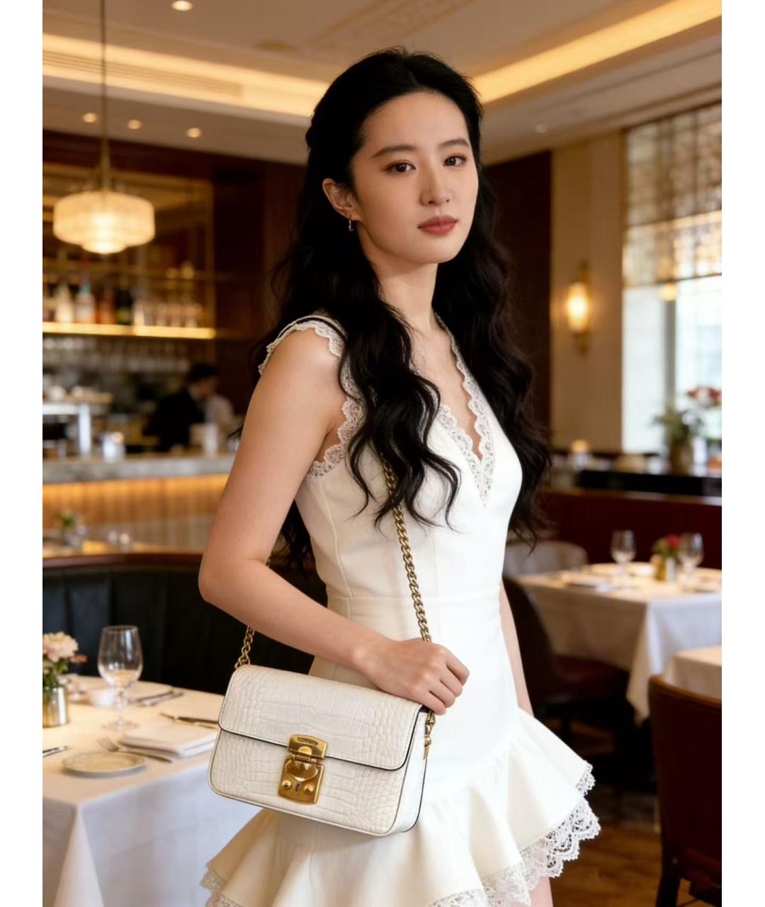 MIU MIU Белая кожаная сумка через плечо, фото 7