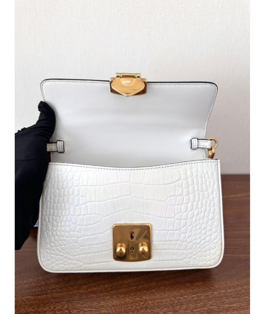 MIU MIU Белая кожаная сумка через плечо, фото 6
