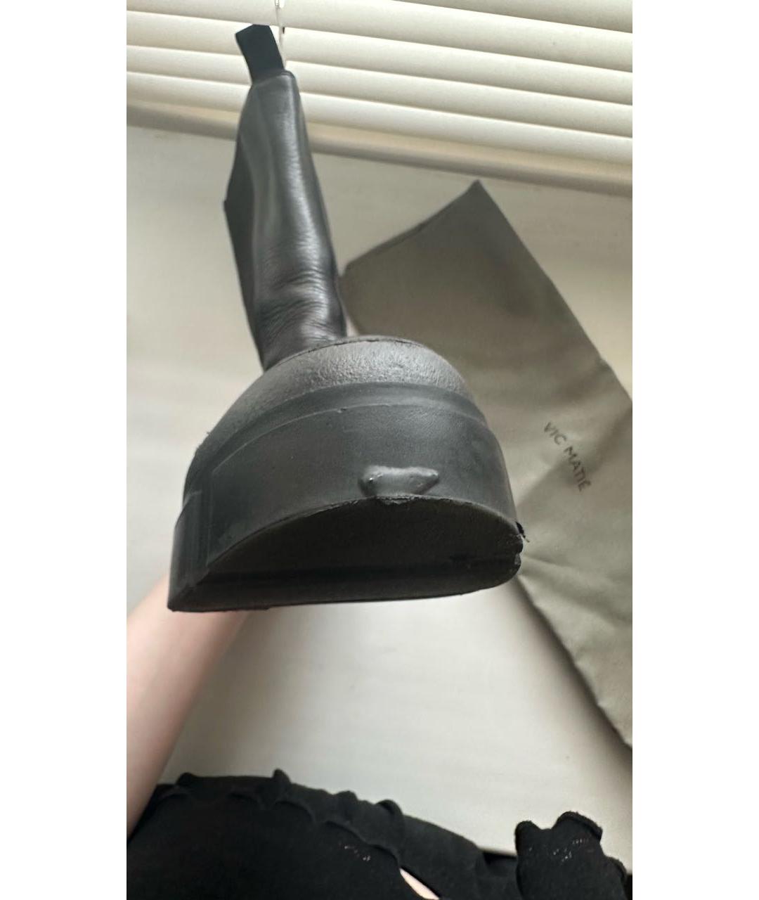 VIC MATIE Черные кожаные ботинки, фото 5