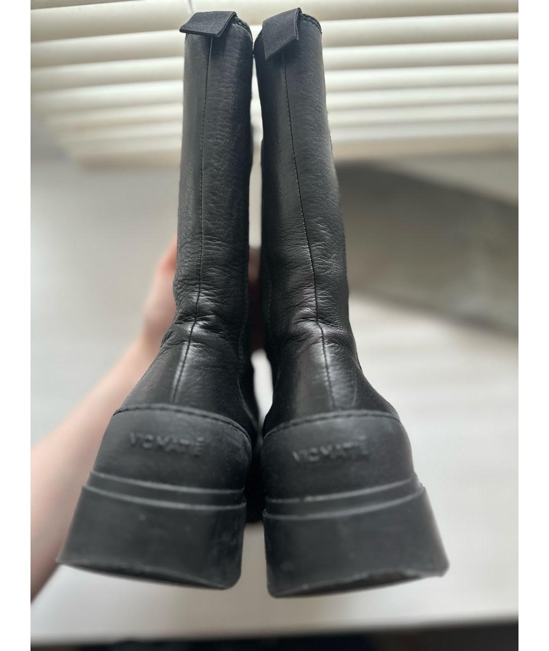 VIC MATIE Черные кожаные ботинки, фото 4