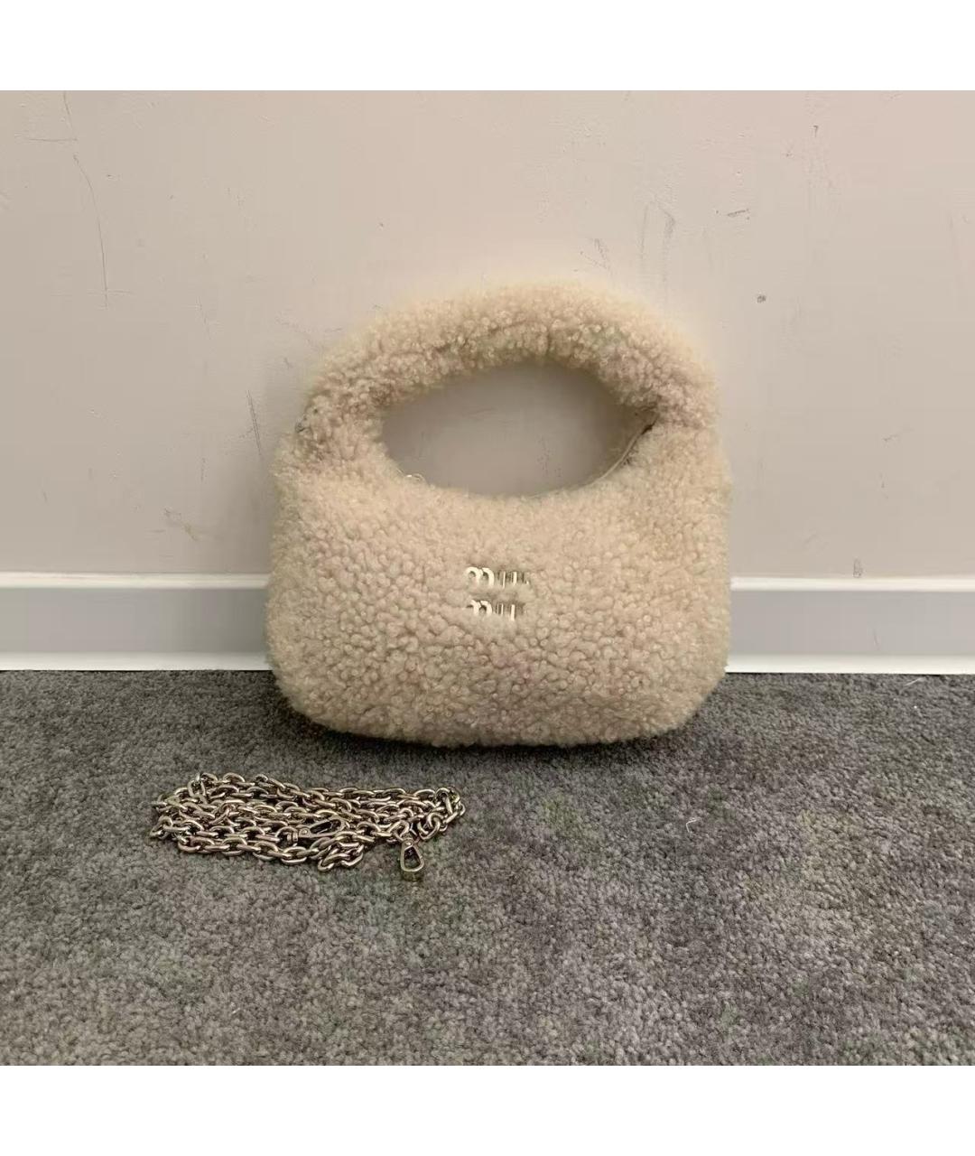 MIU MIU Белая сумка с короткими ручками, фото 2