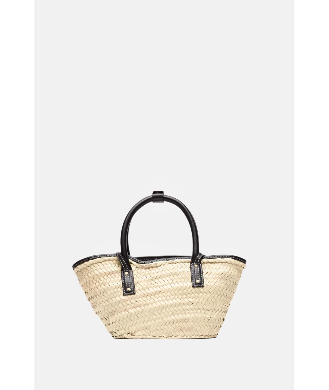 JACQUEMUS Бежевая пелетеная сумка с короткими ручками, фото 2