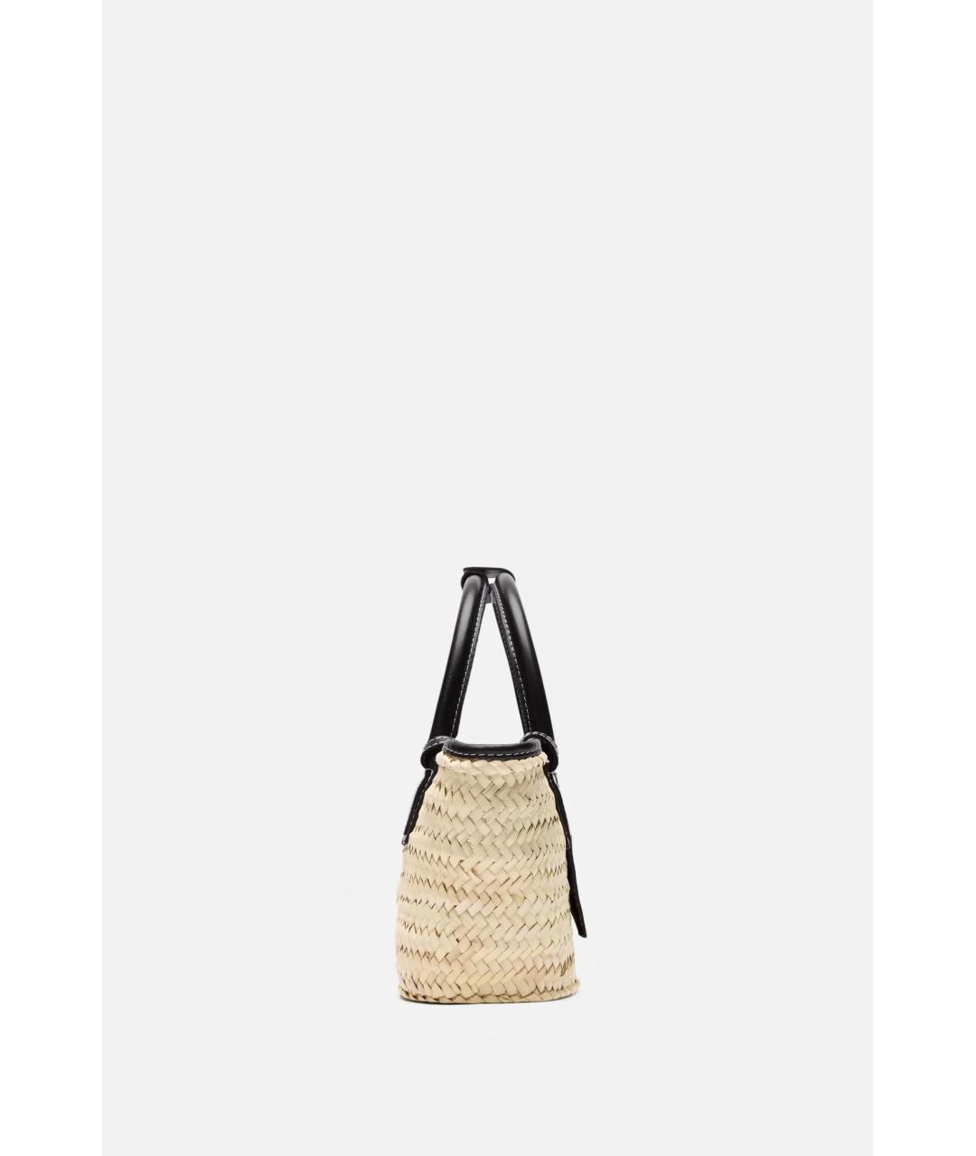 JACQUEMUS Бежевая пелетеная сумка с короткими ручками, фото 3