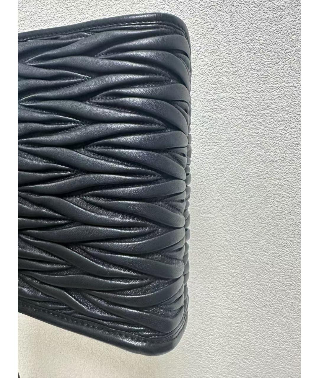 MIU MIU Черная кожаная сумка через плечо, фото 6