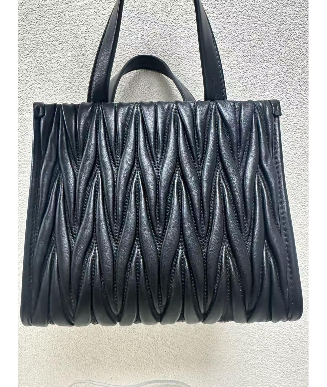 MIU MIU Черная кожаная сумка через плечо, фото 5