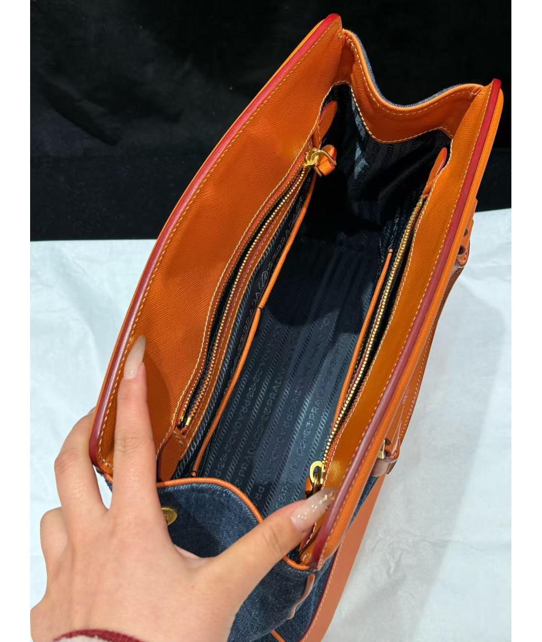 PRADA Голубая деним сумка через плечо, фото 6