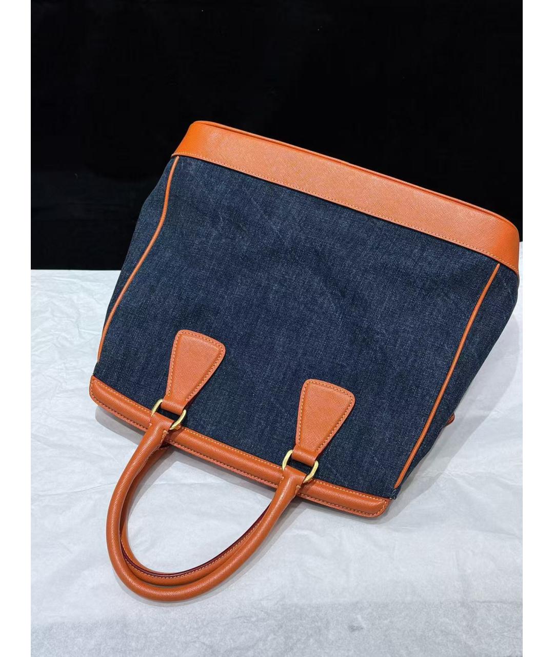 PRADA Голубая деним сумка через плечо, фото 3