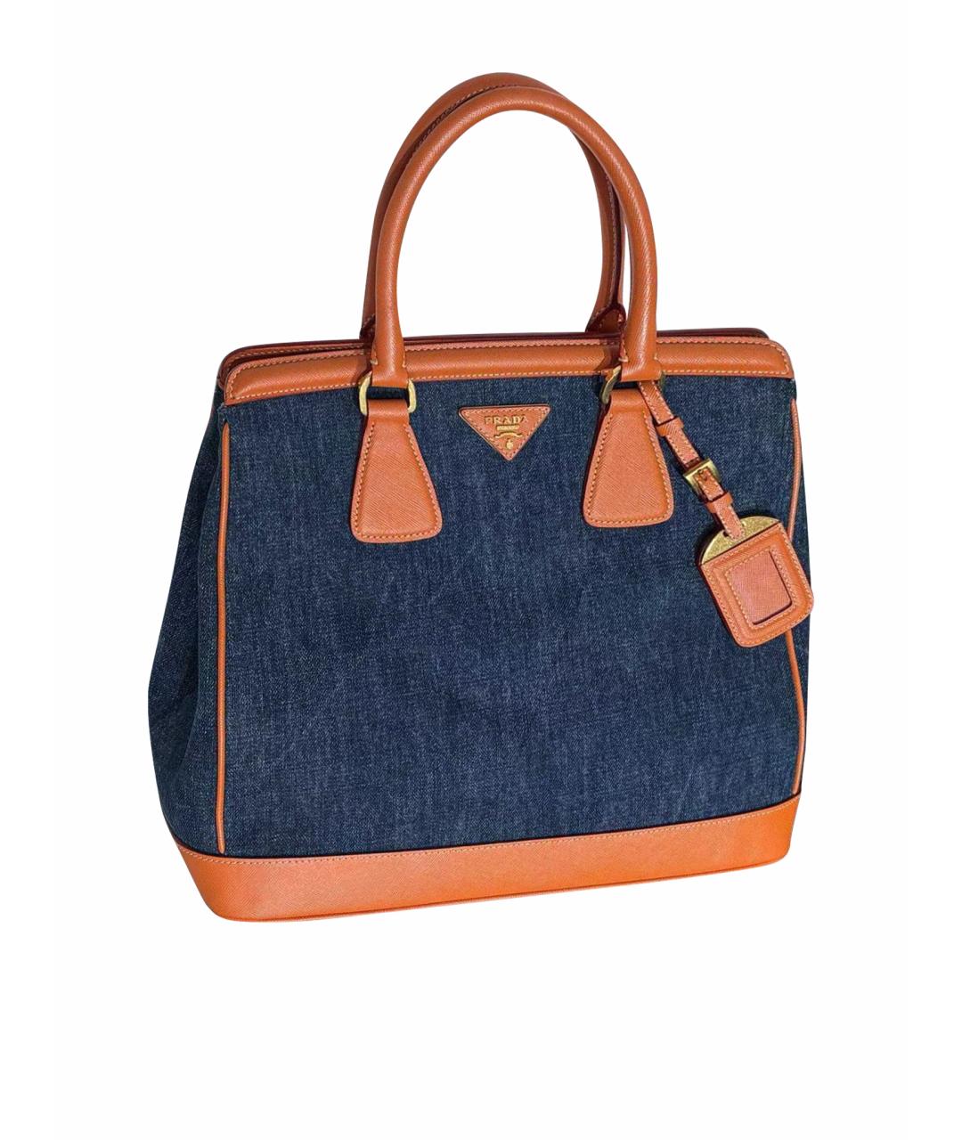 PRADA Голубая деним сумка через плечо, фото 1