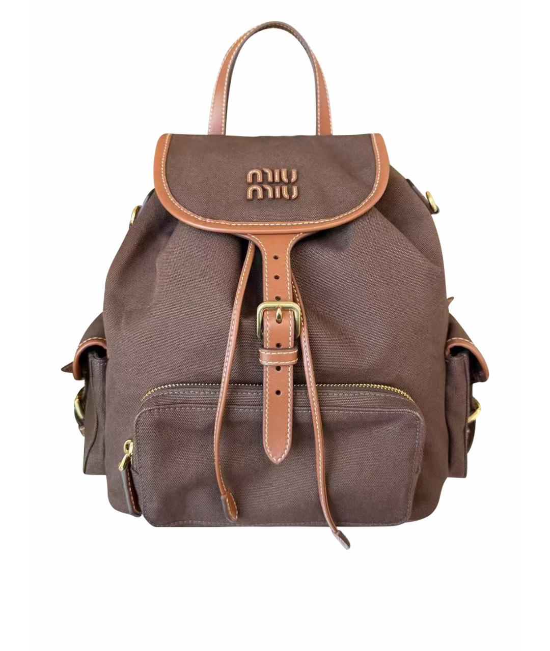 MIU MIU Коричневый рюкзак, фото 1