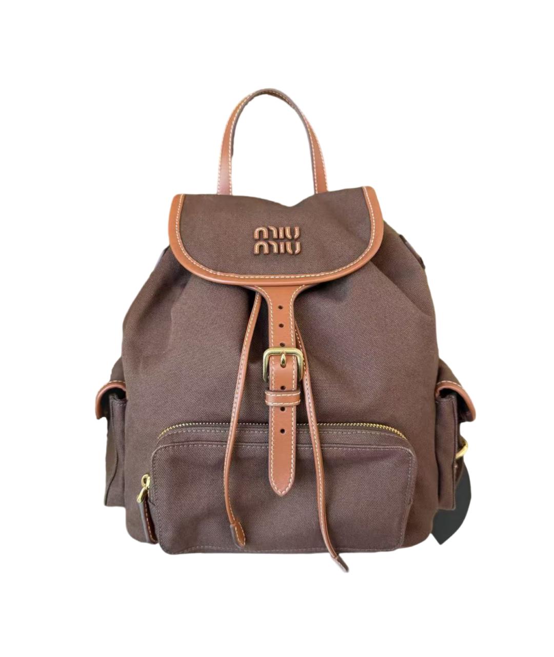 MIU MIU Коричневый рюкзак, фото 8