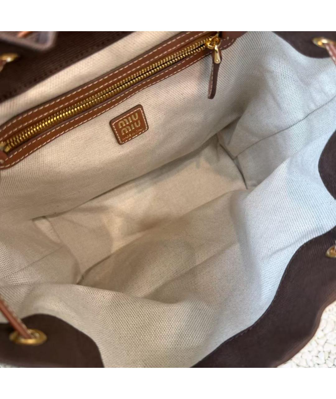 MIU MIU Коричневый рюкзак, фото 6