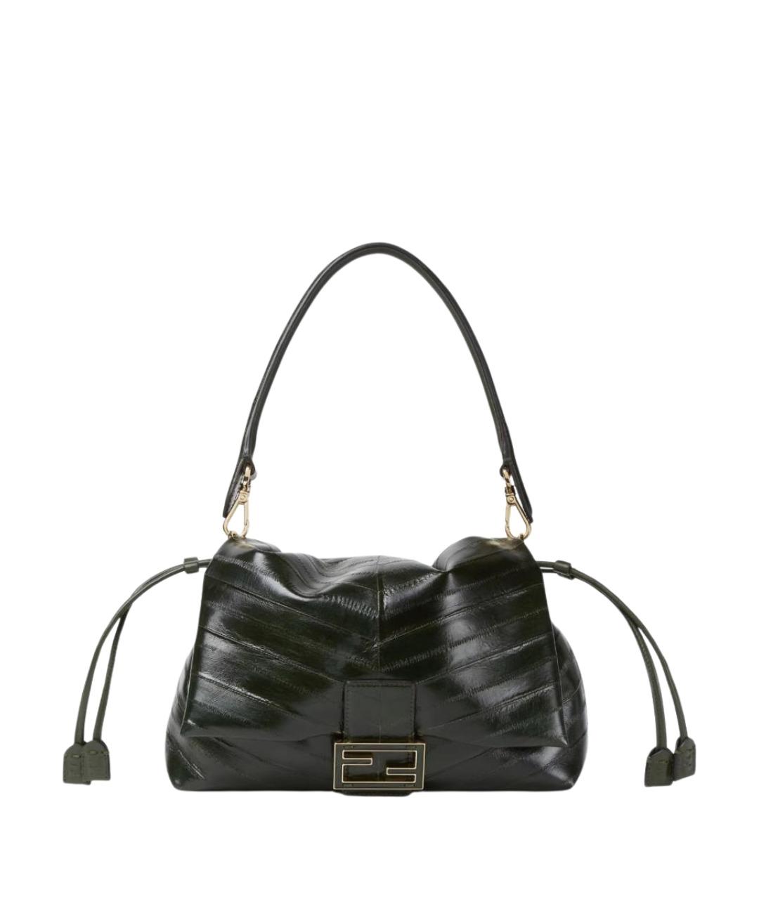 FENDI Зеленая кожаная сумка через плечо, фото 1