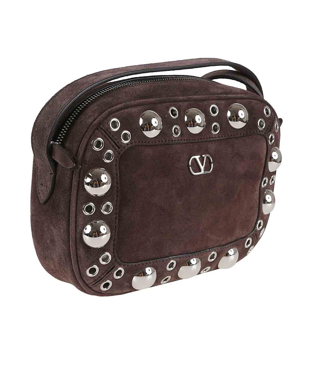 VALENTINO Коричневая замшевая сумка на плечо, фото 3