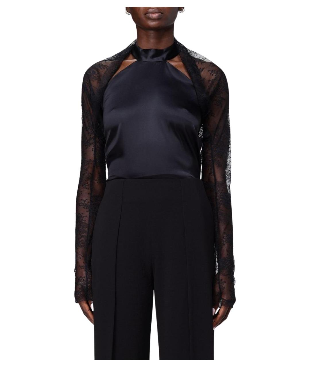 ALBERTA FERRETTI Черная полиэстеровая блузы, фото 1