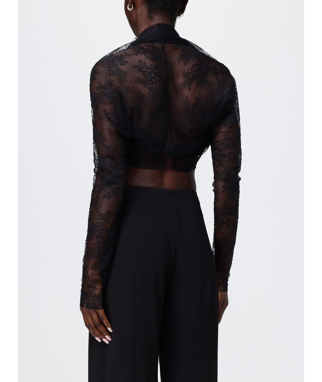 ALBERTA FERRETTI Черная полиэстеровая блузы, фото 2