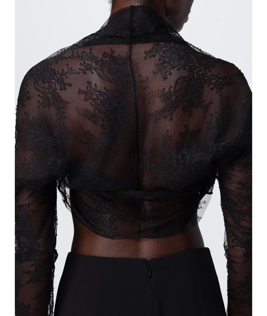 ALBERTA FERRETTI Черная полиэстеровая блузы, фото 4