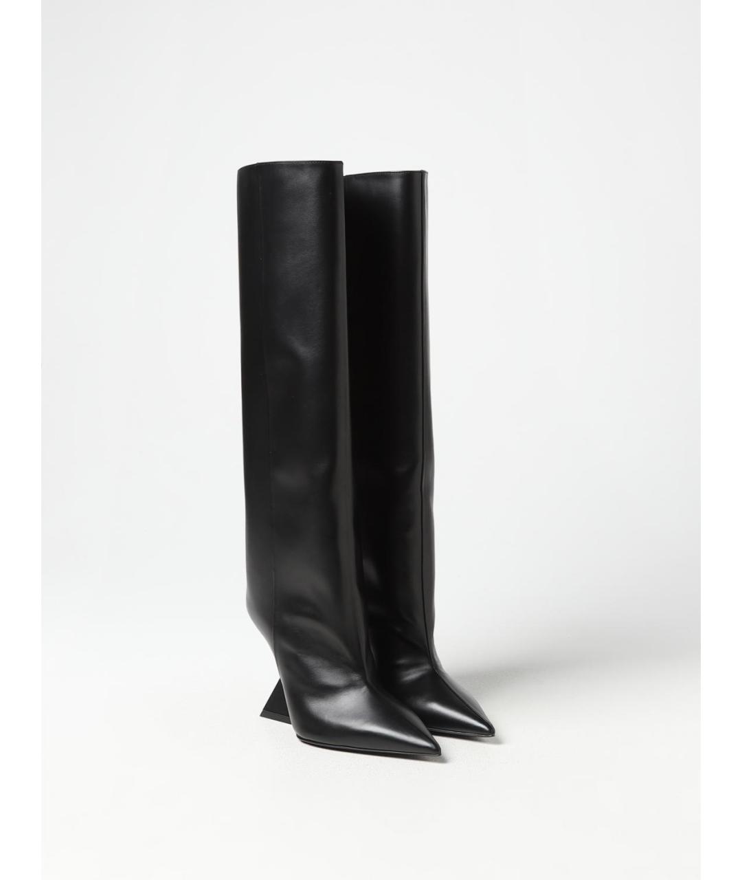 THE ATTICO Черные кожаные сапоги, фото 2