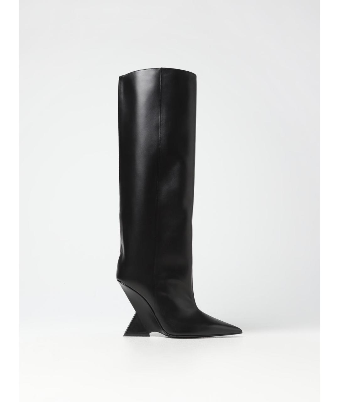 THE ATTICO Черные кожаные сапоги, фото 5