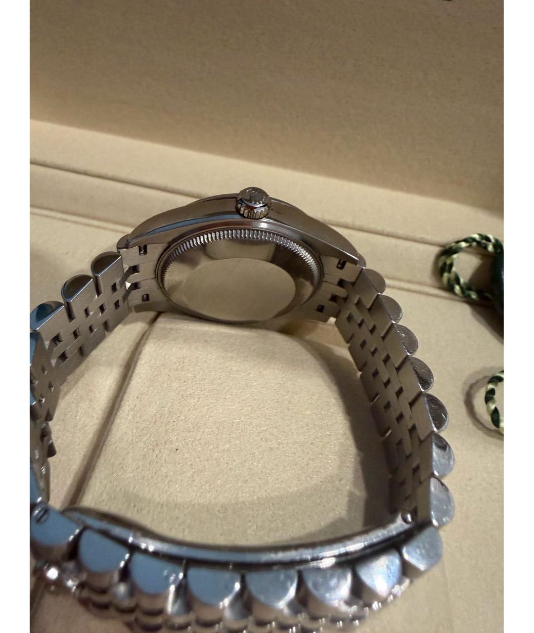 ROLEX Антрацитовые серебряные часы, фото 2