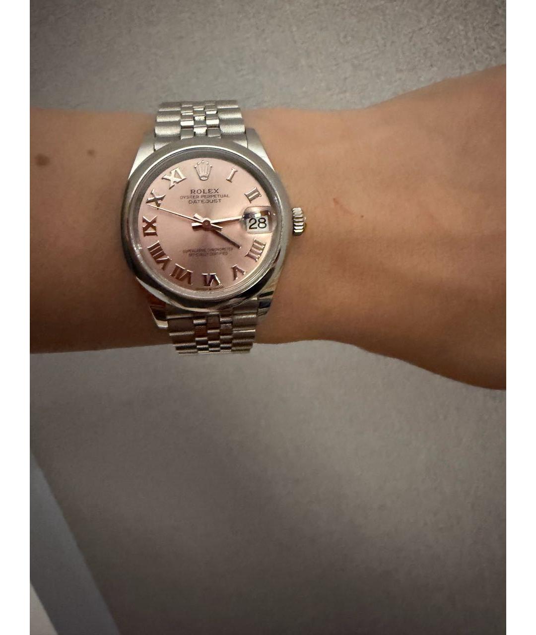 ROLEX Антрацитовые серебряные часы, фото 6