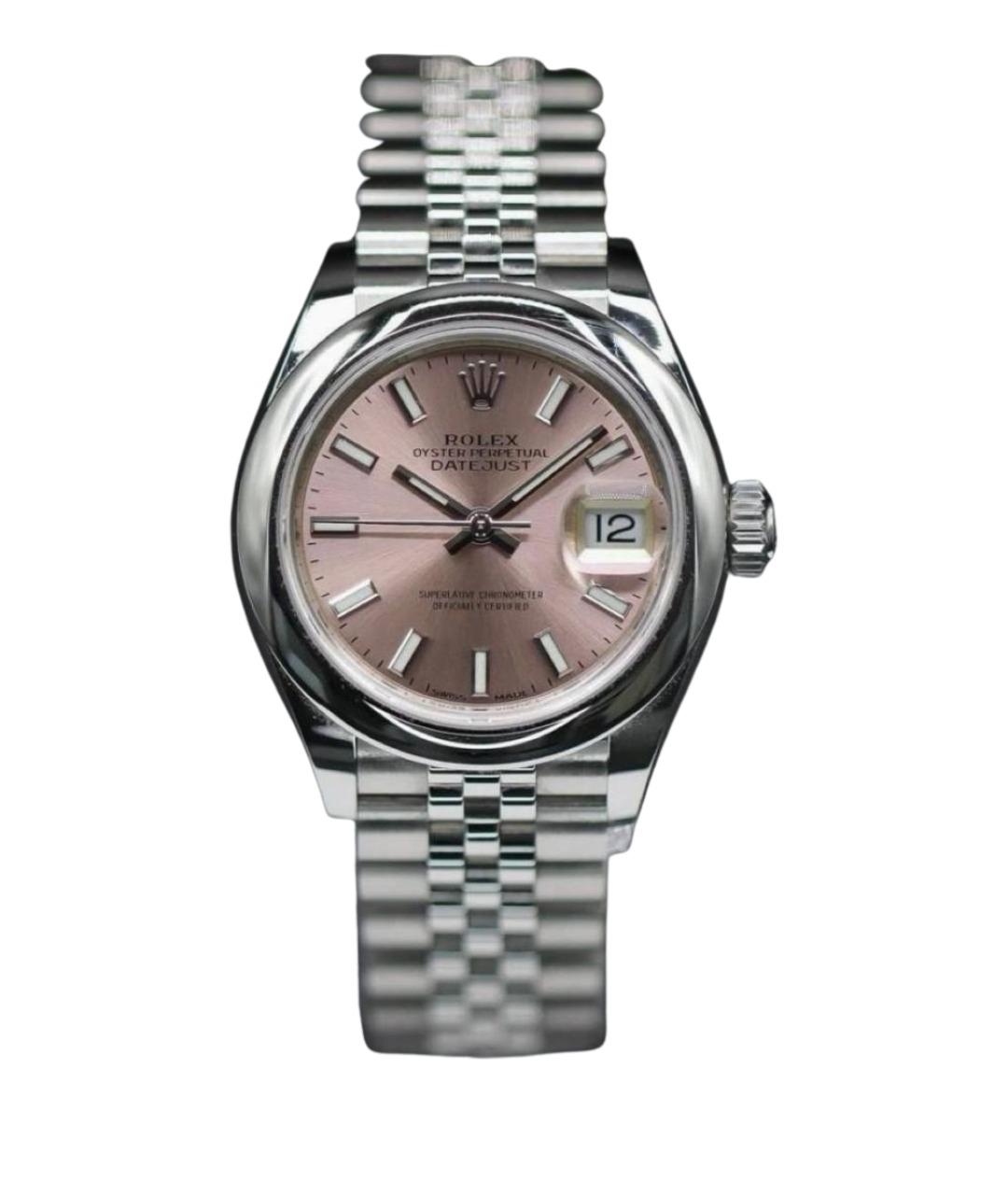 ROLEX Антрацитовые серебряные часы, фото 1