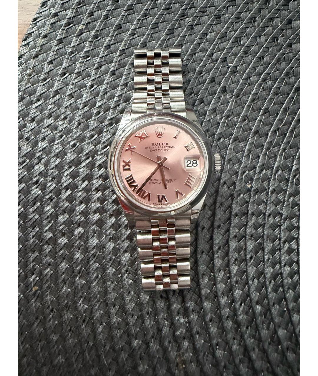 ROLEX Антрацитовые серебряные часы, фото 5