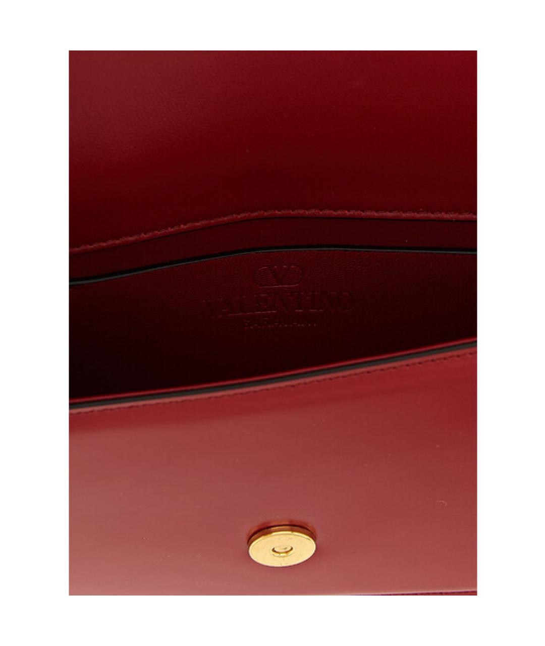 VALENTINO Красная кожаная сумка через плечо, фото 5