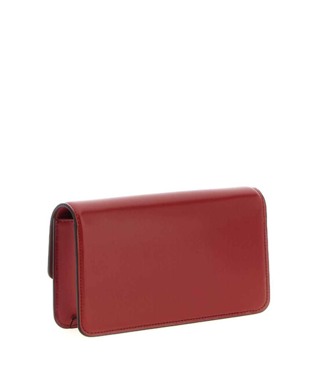 VALENTINO Красная кожаная сумка через плечо, фото 2