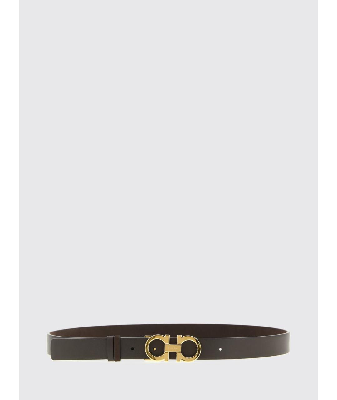 FERRAGAMO Коричневый кожаный ремень, фото 2
