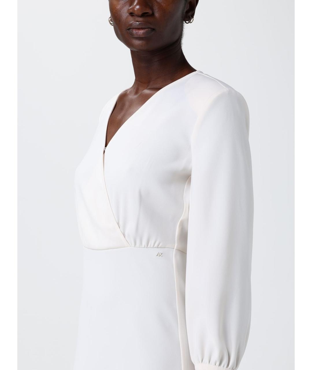 ARMANI EXCHANGE Бежевое полиэстеровое повседневное платье, фото 3