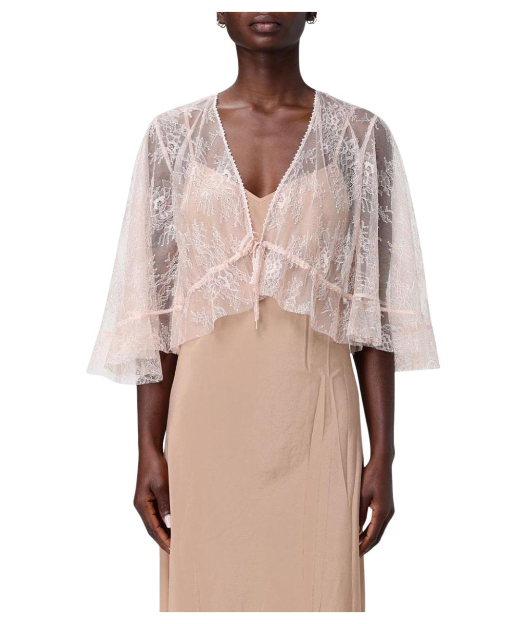 ALBERTA FERRETTI Бежевая полиэстеровая блузы, фото 1