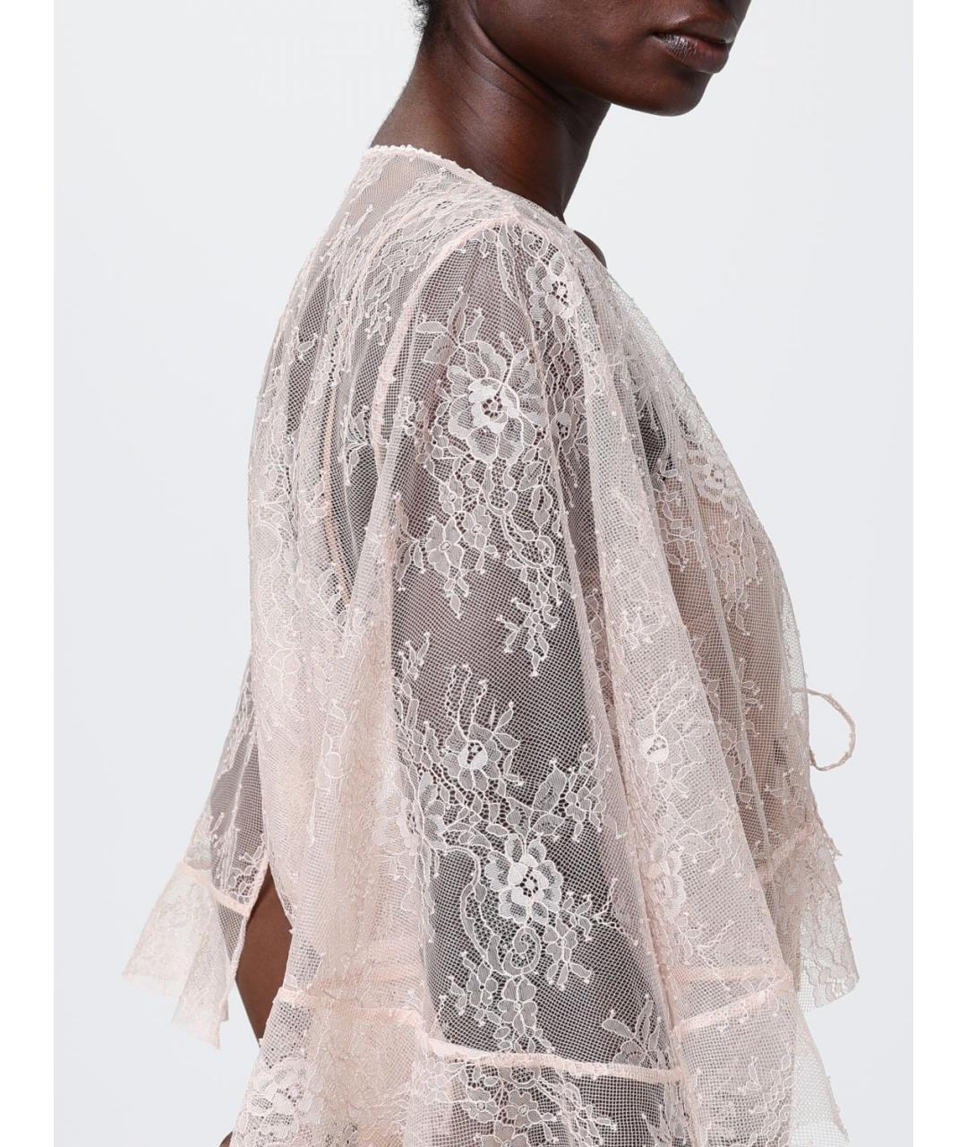 ALBERTA FERRETTI Бежевая полиэстеровая блузы, фото 4